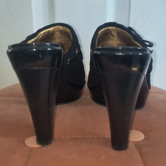 Coach Jodey Signature Black Suede Leather Mule Size 8 - Picture 6 of 9